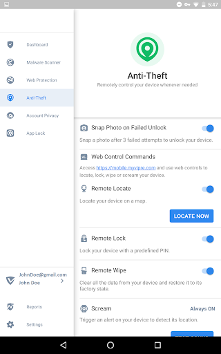 Screenshot VIPRE Android Security