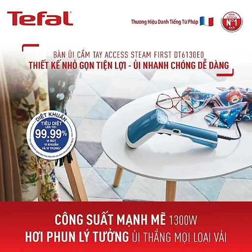 Bàn ủi hơi nước cầm tay dạng du lịch Tefal DT6130E0