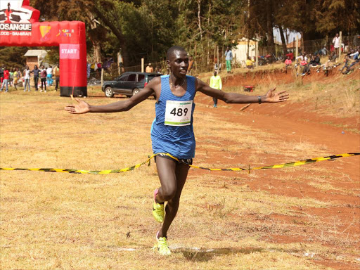 Elgeyo Marakwet 10Km Cross Country champion Bernard Kimeli /STEPHEN RUTTO