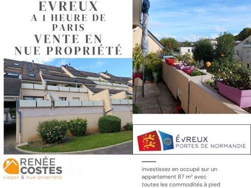 Vente viager 3 pièces 87 m² à Evreux (27000), 102 000 €