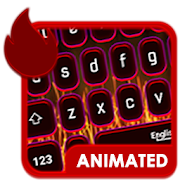 Neon Fire Animated Keyboard  Icon
