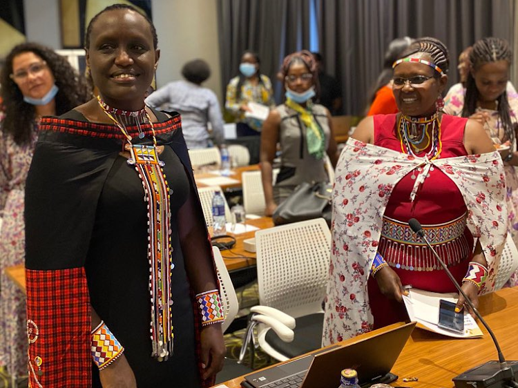 African women at the Africa Commission on the Status of Women in Nairobi. March 14, 2022.
