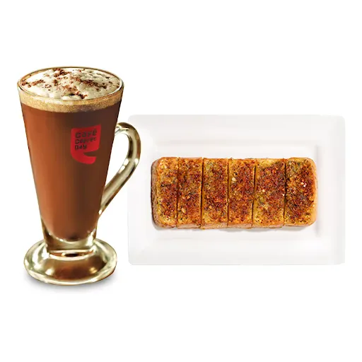 Peri Peri Garlic Bread N Gourmet Hot Chocolate