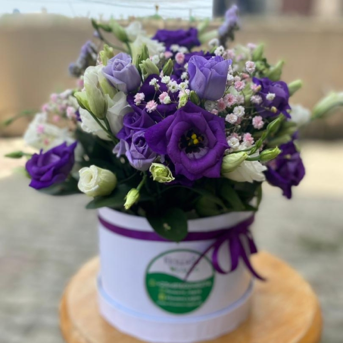 Lisianthus in a box - Special and suitable for every occasion