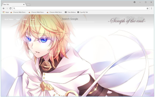 Seraph Of The End Hd Wallpaper New Tab Themes Free Addons