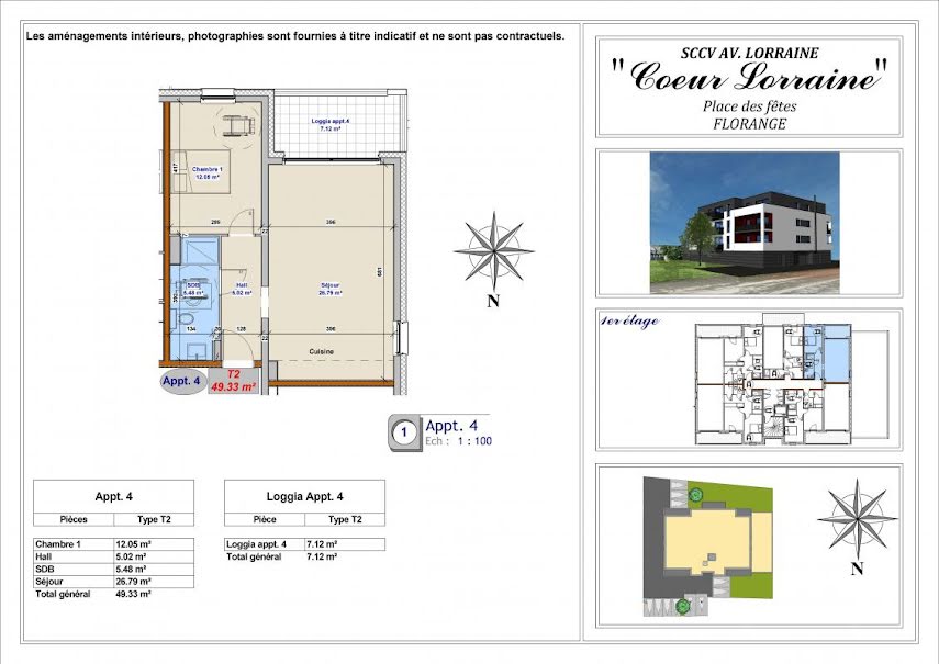 Vente appartement 2 pièces 49.33 m² à Florange (57190), 180 000 €