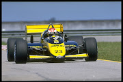 Adrian Campos of Spain in action in his Minardi MM during the 1987 Brazilian Grand Prix at the Rio circuit in Brazil.