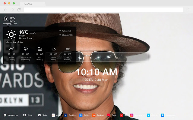 Bruno Mars Pop Star HD New Tabs Theme