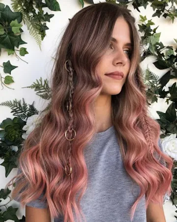 highlights-for-dark-brown-hair-rosegold