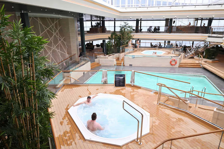 Kick back in the whirlpool or wade into the Bamboo Pool on MSC Euribia. 