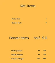 Food Corner menu 1