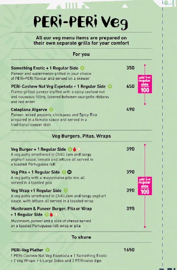 Nando's menu 