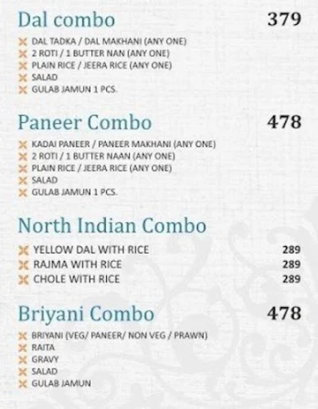 India Kitchen menu 