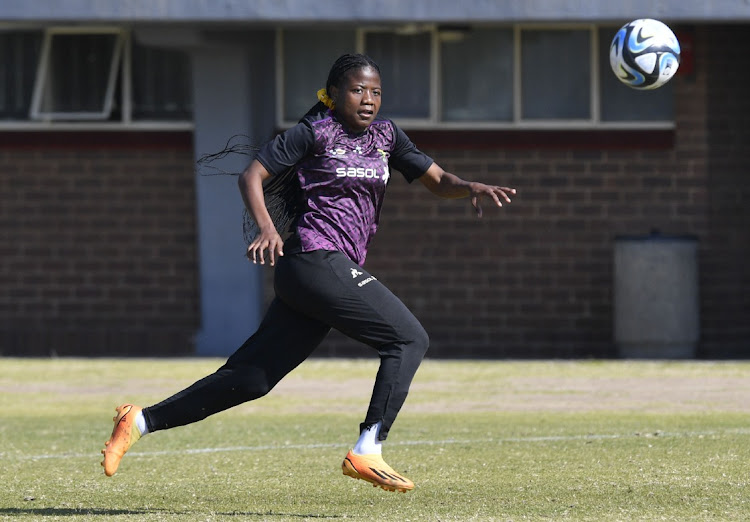 Wendy Shongwe during the Banyana Training on 25 June 2023 at UJ Sports Grounds.