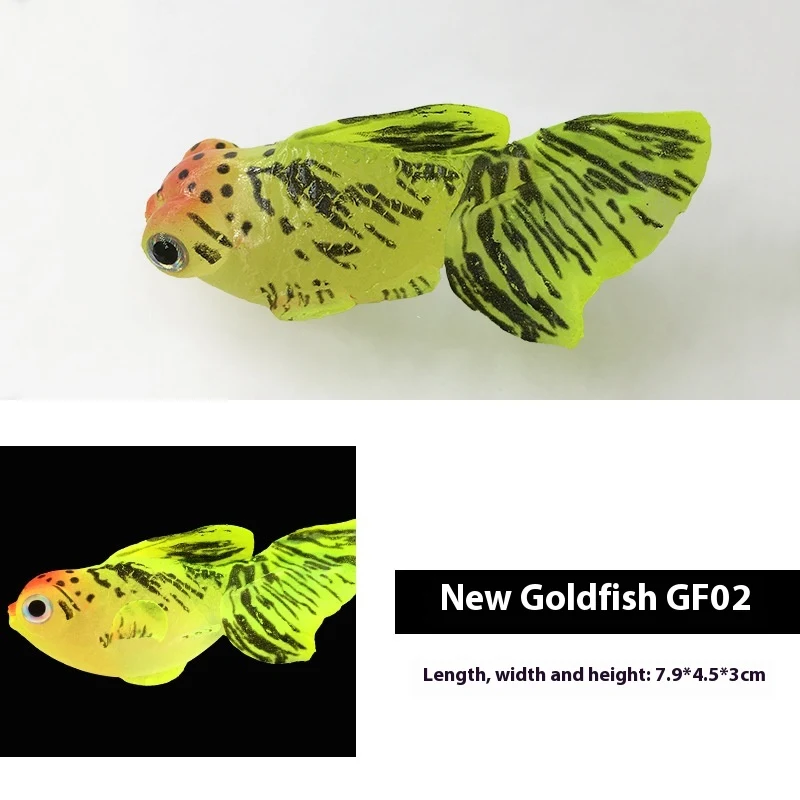 Leuchtende Simulation große Goldfisch Marine Quallen Aquarium Dekorationen Silikon Fischbecken Landschaftsbau.