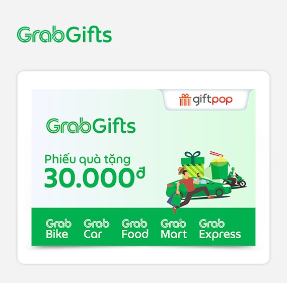 Phiếu Quà Tặng Grabgifts 30K