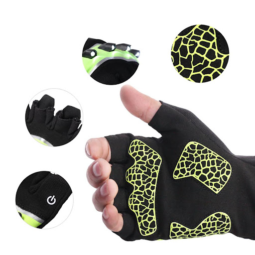 Title 3, Gants de vélo sport sans doigts avec éclairage ...
