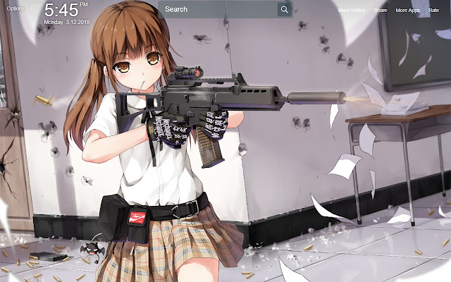 Anime Guns Wallpapers Theme New Tab