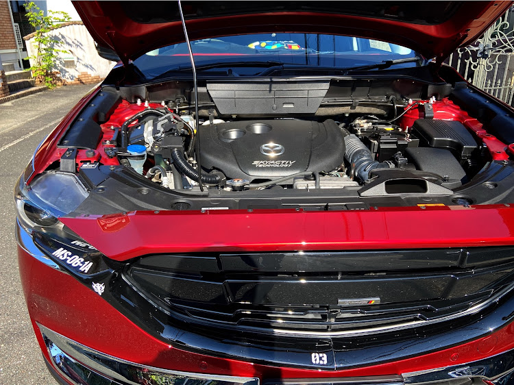 CX-5のマットなかやまきんに君💪・ソウルレッド大好き😍・🍒号NEWS～🙎‍♂️・アクシデント発生！！！・ノーズブラは要注意🚨⚡に関するカスタム事例の投稿画像4枚目