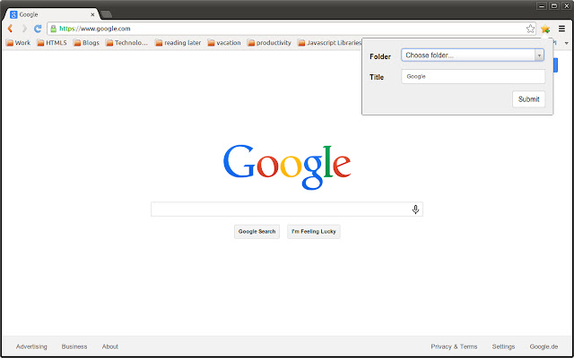 Fast Bookmark chrome extension