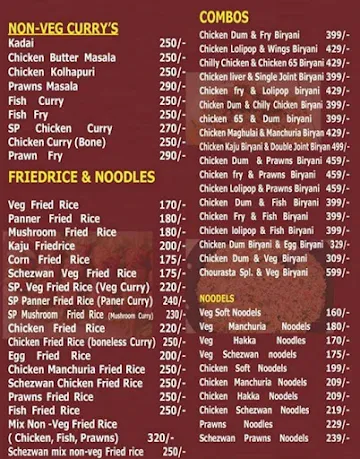 Hyderabad Chorasta Biryani menu 