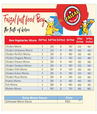 Faizal Fast Food Boy menu 1