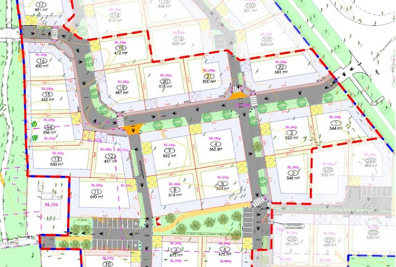  Vente Terrain à bâtir - 515m² à Falaise (14700) 