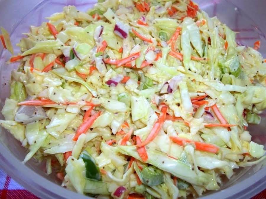 Colorful Tasty Coleslaw Recipe | Just A Pinch Recipes