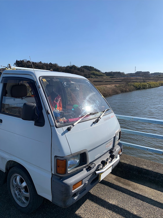 ハイゼットトラックのお天気良し・お散歩ドライブ・小野川・s83p ハイゼット・うららかな陽気に関するカスタム事例の投稿画像3枚目