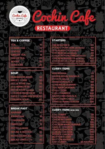 Cochin Cafe menu 