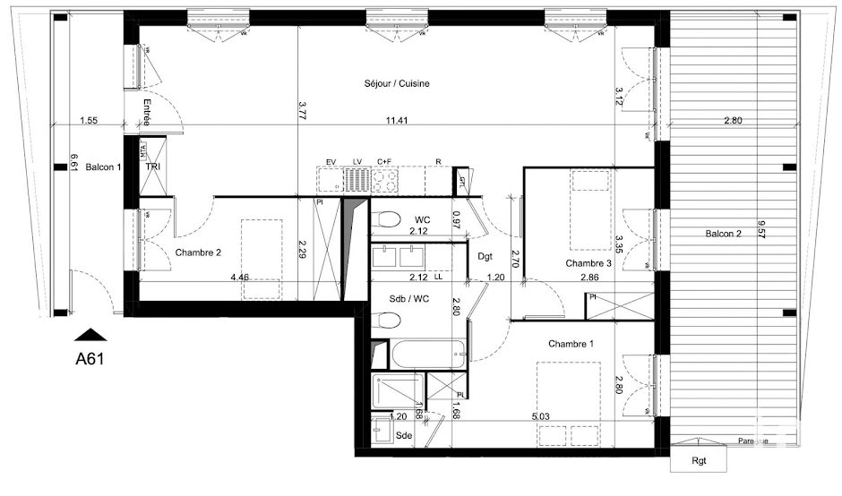 Vente appartement 4 pièces 86 m² à Toulouse (31000), 406 381 €