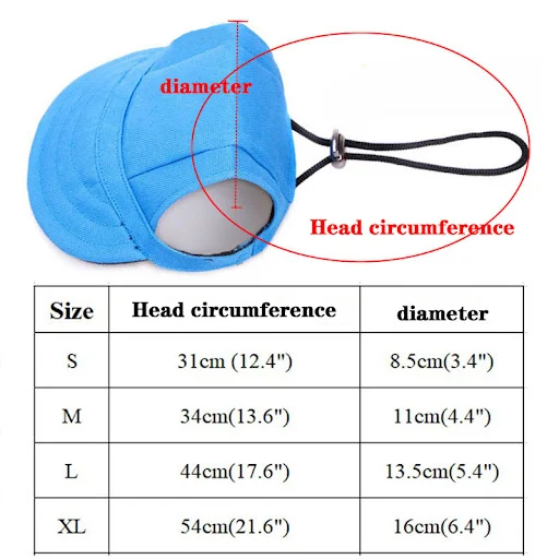 Pet Hat Dog Baseball Cap with Ear Holes Adjustable Puppy Cat Canvas Hat for Outdoor Windproof Travel Sports Hiking Dog S