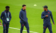 Englands's Marcus Rashford, Jadon Sancho and Bukayo Saka ahead of the Uefa Euro 2020 Championship match against Scotland at Wembley Stadium on June 18 2021. The trio were bombarded with online abuse after missing their spot-kicks in a shootout against Italy that settled the European Championship final.