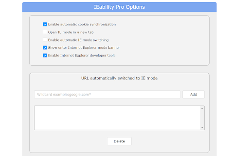 IEability - Open in IE