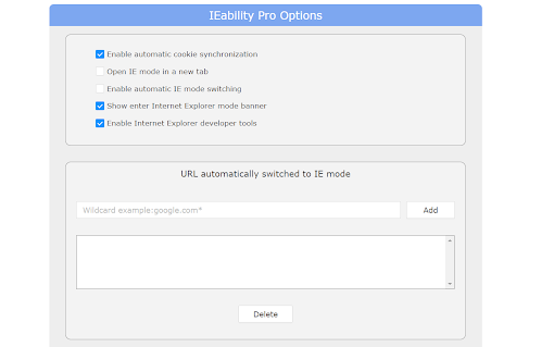 IEability - Open in IE