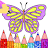 Glitter Butterfly Coloring icon