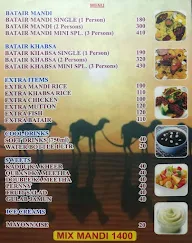 Al-Arabian Mandi menu 2