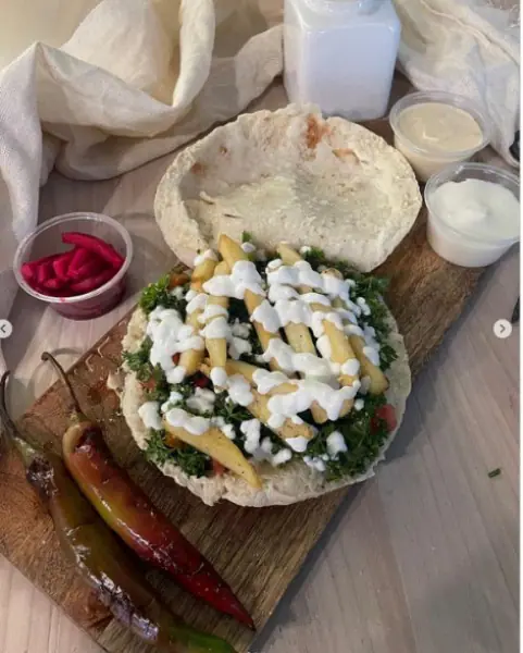 Tabbouleh & Fries Sandwich