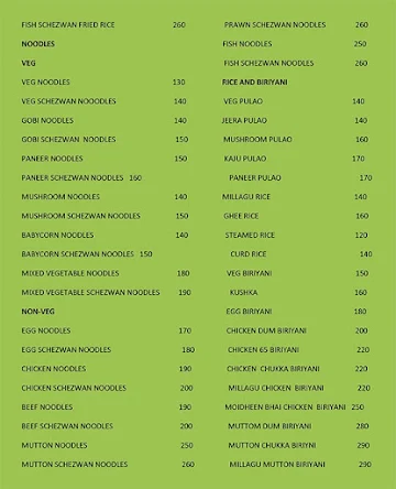 Moidheen Bhai Biriyani menu 