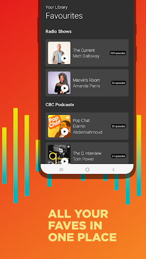 Screenshot CBC Listen: Music & Podcasts