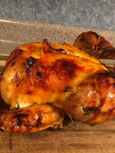 Roasted Chicken with Spicy Lemon Glaze | Just A Pinch Recipes