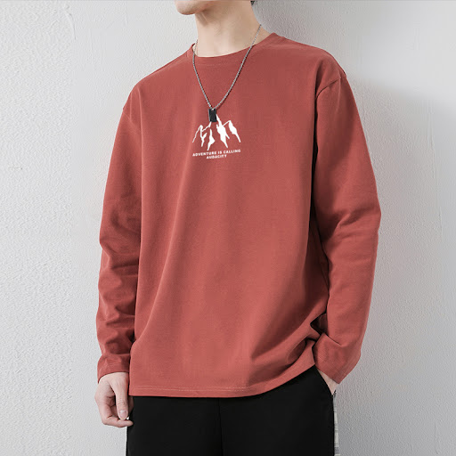 Title 3, Mens Loose Casual Cotton Long Sleeve T-shirt. ...