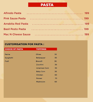 The Spud Fries menu 