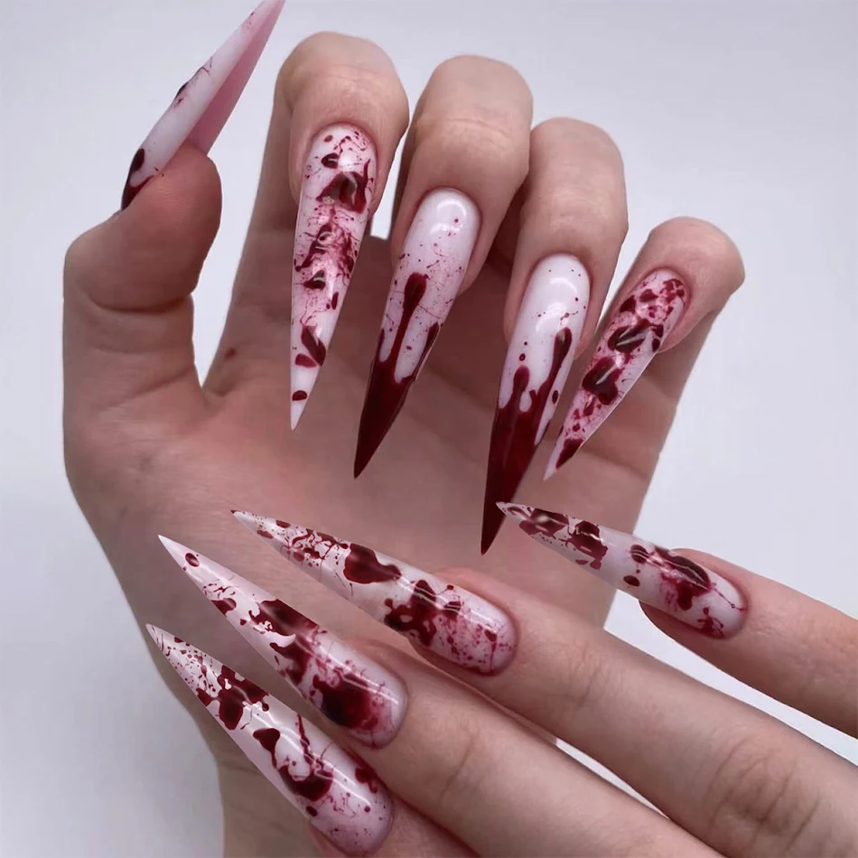 Halloween Wear Unhas 3D Estéreo Adesivas Peças para Decoração de Unhas Aplicação Fácil Efeito Festivo Manicure Duradoura
