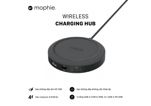 Bộ Hub sạc đa năng Mophie Universal - Black - 401307463