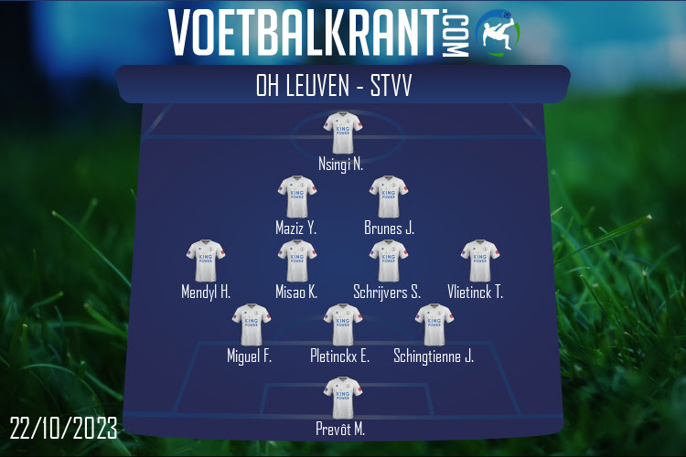 Opstelling OH Leuven | OH Leuven - STVV (22/10/2023)