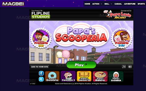 Papa's Scooperia Unblocked Game - Launcher