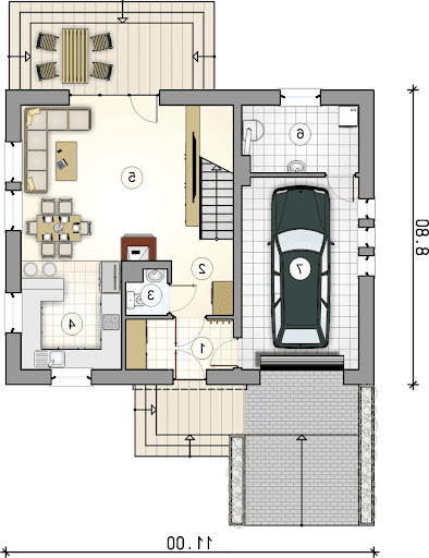 Compact House III - Rzut parteru