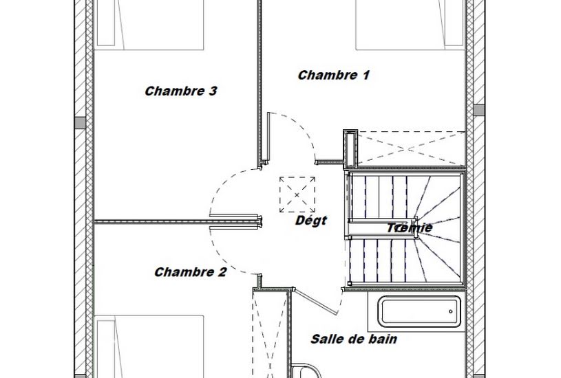  Vente Terrain + Maison - Terrain : 213m² - Maison : 97m² à Orgeval (78630) 