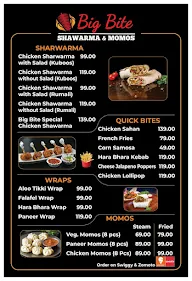 Big Bite Shawarma & Momos menu 1